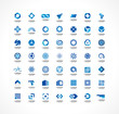 © Hilch - Set of icon design elements. Abstract ideas for business company. Finance, communication, eco, technology, science and medical concepts. Pictograms for corporate identity template. Vector