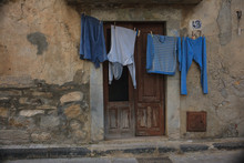Clothes Hanging To Dry On A Clothes-line