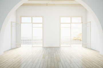 Wall Mural - Interior with balcony