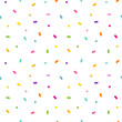 rainbow colorful seamless vector pattern background illustration with falling paper confetti and polka dots