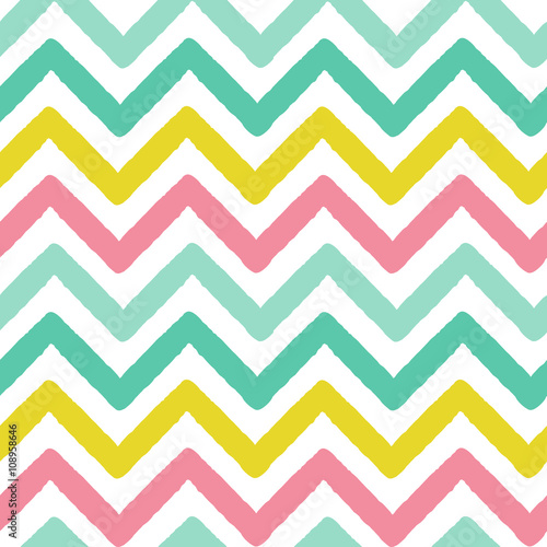 Naklejka na szybę colorful zig zag grunge stripes seamless vector pattern background illustration