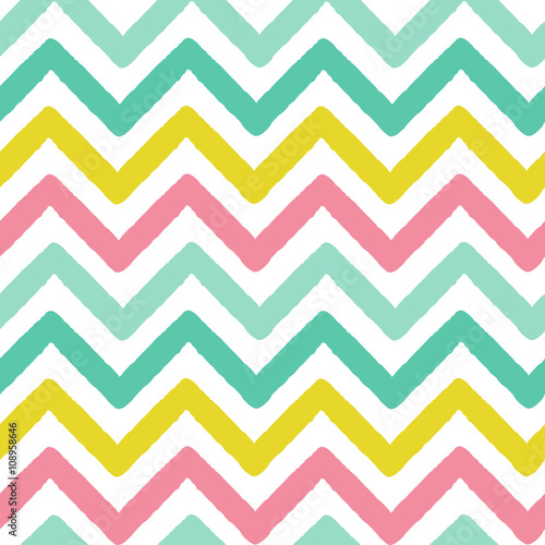 Fototapeta do kuchni colorful zig zag grunge stripes seamless vector pattern background illustration