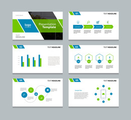 Naklejka na meble  presentation slides background design template.info graphs and charts elements 