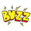 freehand drawn cartoon buzz symbol