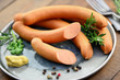 Wiener Wurst Teller Senf
