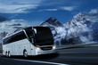 canvas print picture - Bus in the mountains