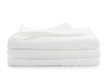 stack of white towels isolated