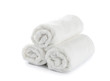 rolled up white beach towel