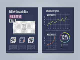 Wall Mural - Brochure design template, business layout, vector illustration.