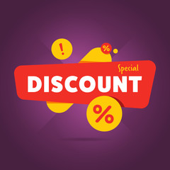 Wall Mural - special discount advertisement promo banner flat abstract isolated vector illustration