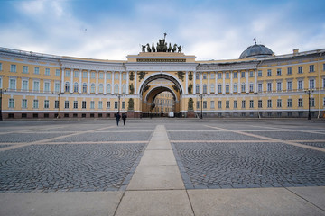 Wall Mural - St. Petersburg, Russia - March, 13, 2016: Arch at a Palace Square in St. Petersburg, Russia.