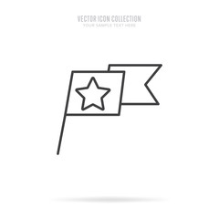 Wall Mural - awar icon vector isolated on white background. linear style.