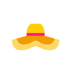 Sticker - Womens Summer Hat Vector Icon