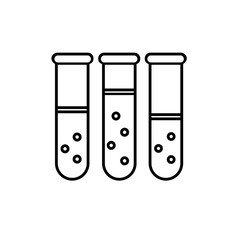 Wall Mural - Test Tubes Line Icon