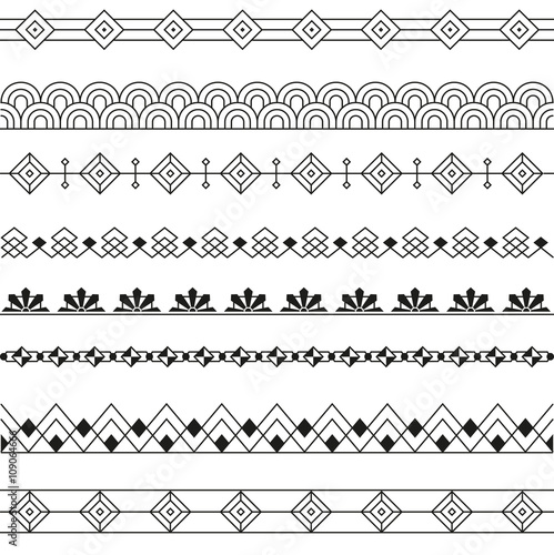Photographie Art Deco Borders Style Line and Geometric Linear Design -variable line-