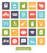 © eyewave - School and Education Square Color Icon Set