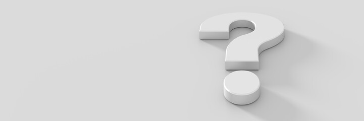 Wall Mural - question mark background, 3d rendering