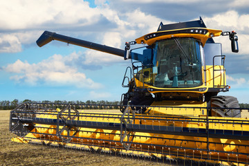 Poster - Combine working in field