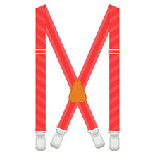 Suspenders Vector Illustration Isolated On White Background