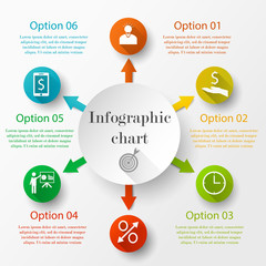 Canvas Print - Infographic design chart