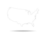 Fototapeta Mapy - USA map - vector illustration.