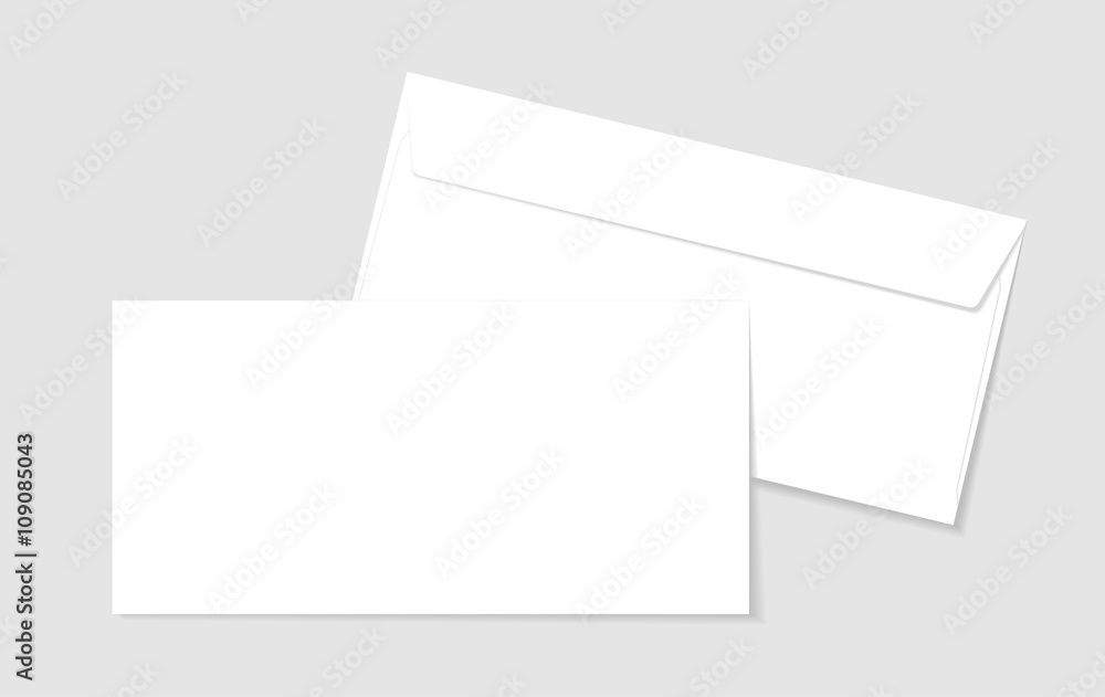 Blank paper envelopes for your design. Vector envelopes template. - obrazy, fototapety, plakaty 
