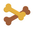 Dog bone animal food meal pet biscuit toy canine snack plate vector.