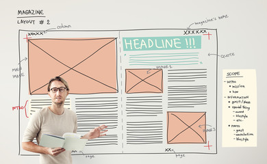 Wall Mural - design magazine creativity layout media publication concept