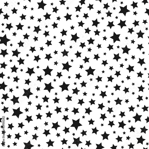 Stars vector seamless background. Vector space star pattern, black ...