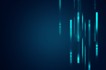 Poster - blue geometric  shape abstract technology background