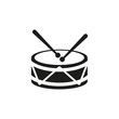 Drum icon. design. Music and toy symbol. web. graphic. AI. app. logo. object. flat. image. sign. eps. art. picture - stock