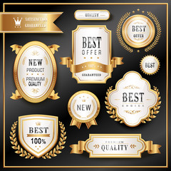 Wall Mural - golden premium labels