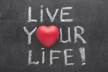 Sticker - live your life heart