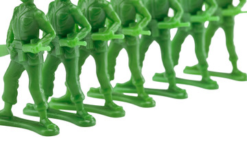 Wall Mural - cropped image of a toy soldiers