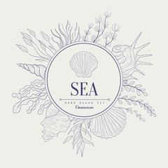 Wall Mural - Sea Vintage Sketch