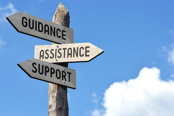 guidance, assistance, support signpost