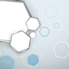 Wall Mural - Abstract light background hexagon. Vector illustration