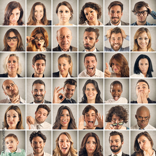 Fotografía Emoción Collage de personas