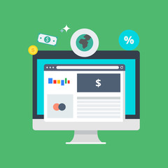 Flat design modern vector illustration concept