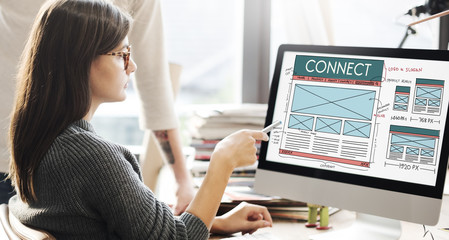 Wall Mural - browse browser connect internet layout concept