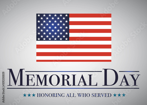 Fotografía Honoring all who served banner for the memorial day.