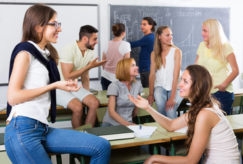 Students communication in the classroom