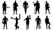 © jan stopka - team sports standing silhouettes