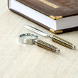 © natalieina17 - Stationery magnifying glass, paper knife and a notebook
