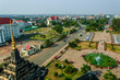 View from Patuxay Victory Gate of park & Vientiane, Laos