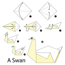 Step By Step Instructions How To Make Origami A Swan.
