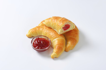 Wall Mural - jam filled butter croissants