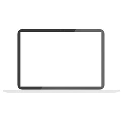Wall Mural - notebook, personal devices with empty lcd screens isolated on white background.