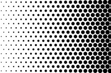 Basic Halftone Dots Effect In Black And White Color. Halftone Effect. Dot Halftone. Black White Halftone. Halftone Background. Right To Left.