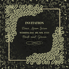 Wall Mural - invitation frame lace